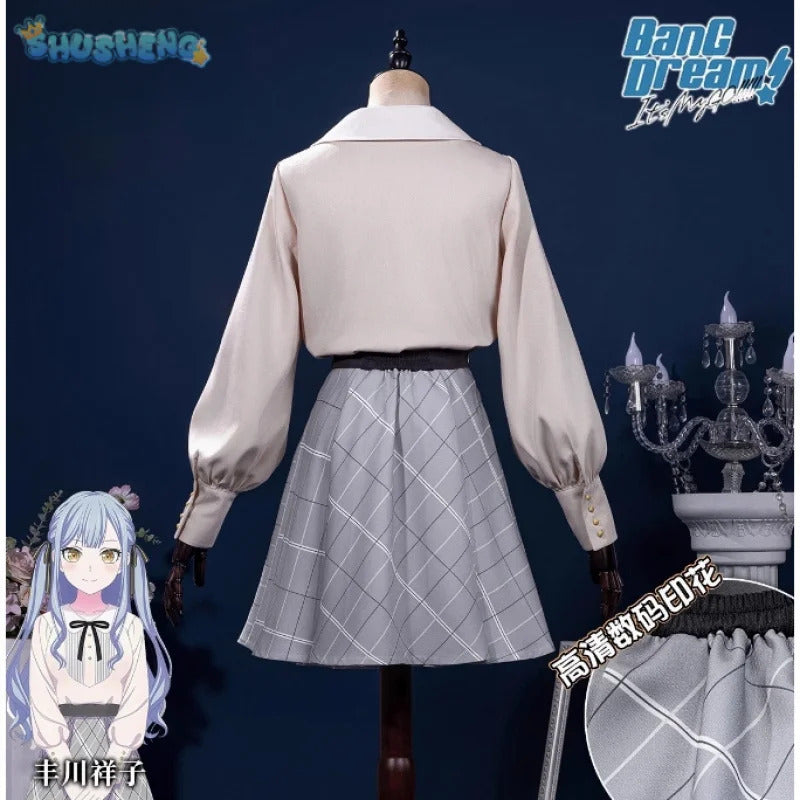 Shusheng-R BanG Dream! Ave Mujica Cosplay Sakiko Togawa Oblivionis Costume Shirt, skirt, socks, tie, Halloween party sweet JK uniform set
