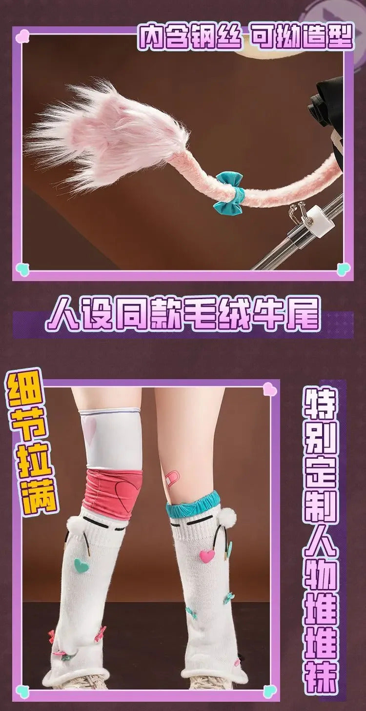 Genshin Impact Varesa Cosplay Costume Belt dress mask tail props accessories uniform Halloween party sweet Woman New Varesa set