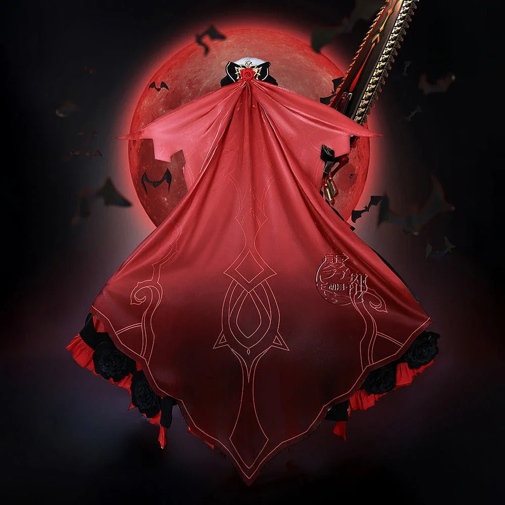 Game Honkai Impact 3 Theresa Apocalypse Cosplay Under the Moon Oath Costume Halloween Carnival Gothic Dress Sweet Lolita Uniform