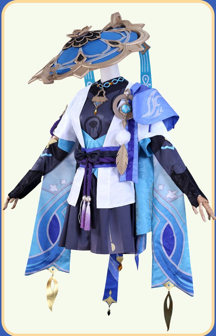 Wanderer Cosplay Anime Game Genshin Impact Costume Fashion Uniform Full Set Halloween Role Play Clothing