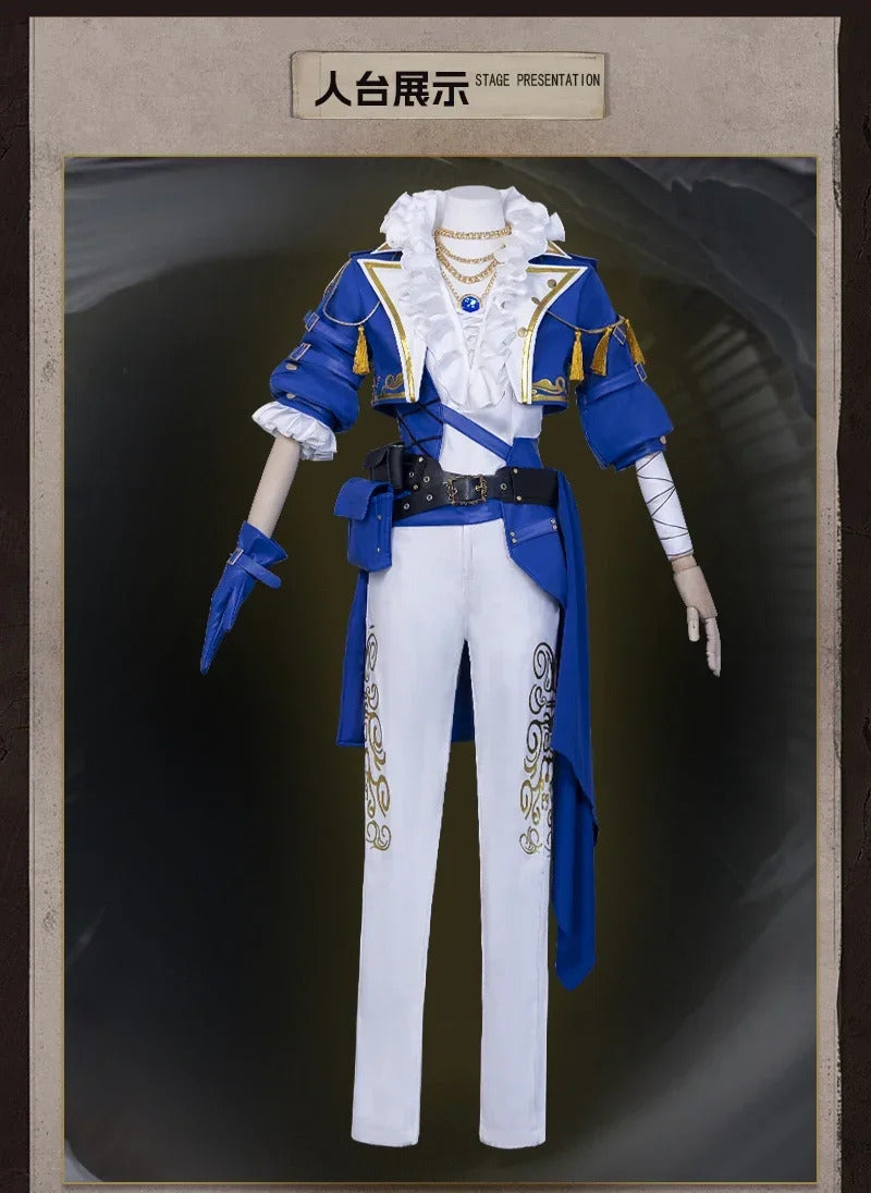 Shusheng Identity V Luca Balsa Prisoner Cosplay Costume Silhouette Uniform Halloween Carnival Party Christmas Play Role Clothes
