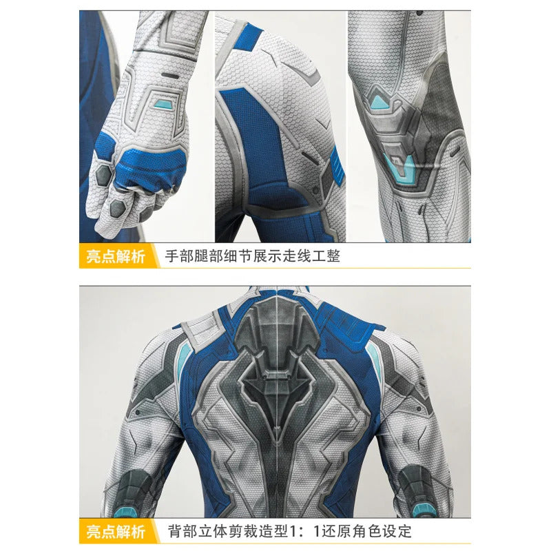 Reed Richards Mister Fantastic Cosplay Costume Halloween Carnival Tight jumpsuit Man Fantasia uniform Set XS-XXXL