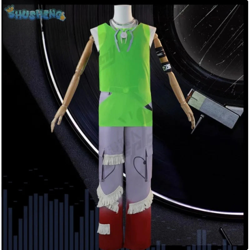 Shusheng-N Anime Alien Stage TILL R7 luka Cosplay Blink Gone Costume Halloween Carnival Top Pants Props Accessories Belt Uniform Man Set