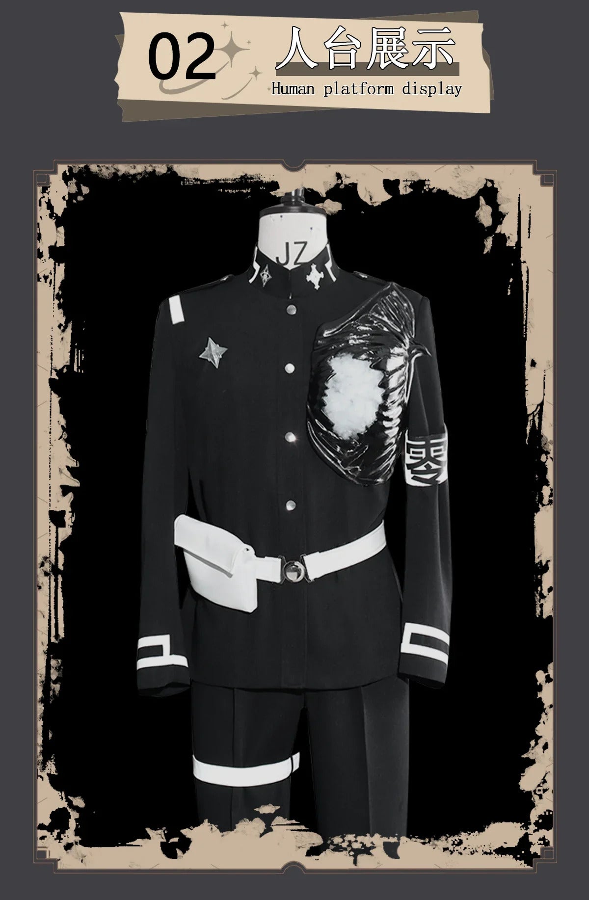 Sumino Takumi Cospaly The Hundred Line -Last Defense Academy- Costume Halloween jacket chest armor pants waist bag prop uniform