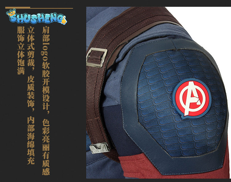 Film Avengers:Endgame Cosplay Captain America Complete set of combat clothing props jumpsuit for sale in stock