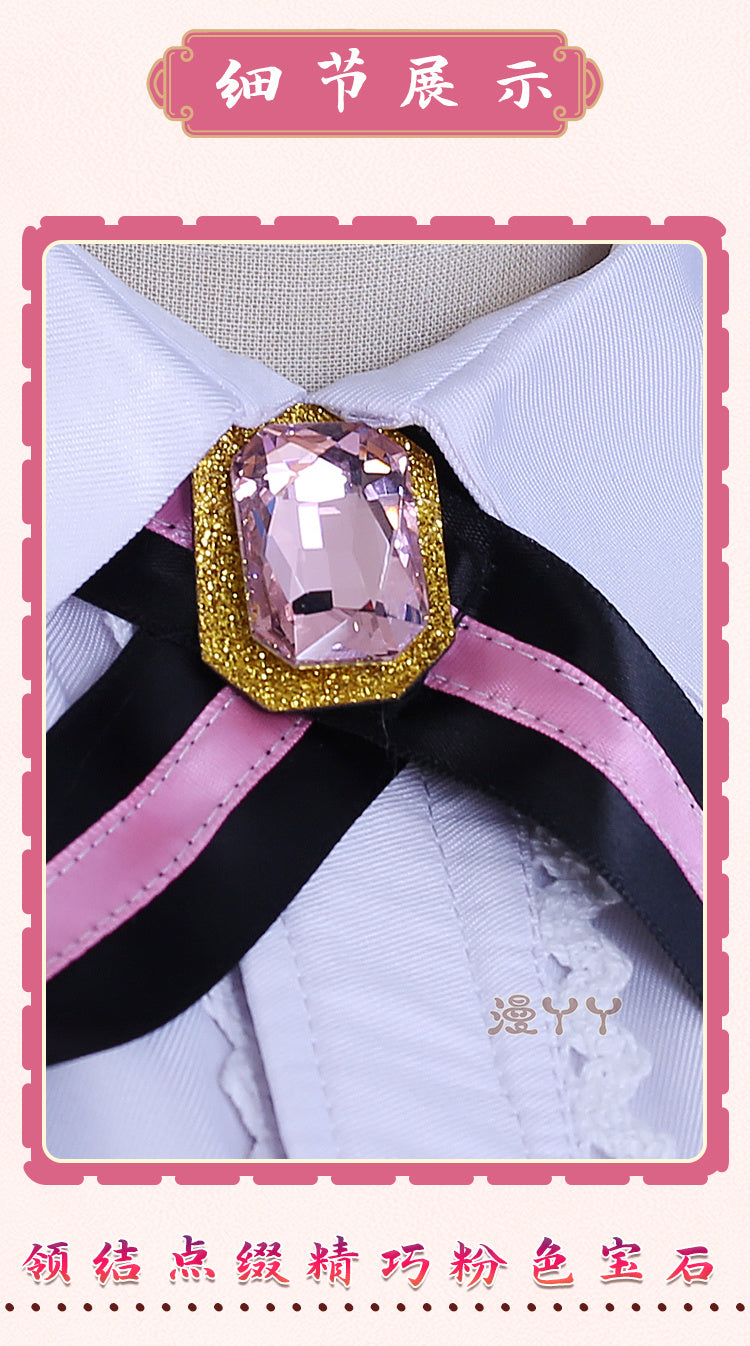 Aster Role-playing Costume Game Nu Carnival Aster Cosplay Outfits Halloween Party Set Short Pink Hair Role Play