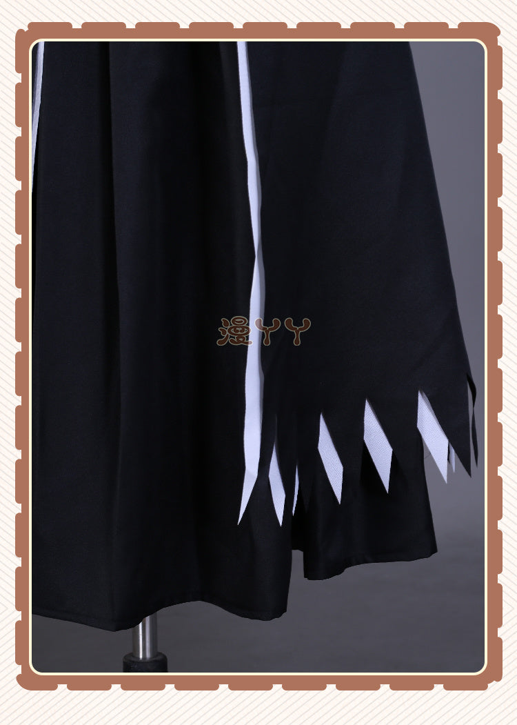 Anime Bleach Kurosaki Ichigo Cosplay Costume Japanese Manga Cosplay Black and White Outfit Halloween Role Play Uniform for Men