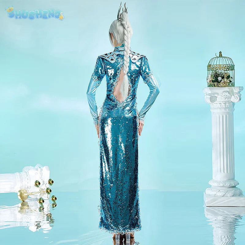 Shusheng-R Game Baldur's Gate 3 Maride Cosplay Mother of Waves Costume Halloween party sexy leather dress accessories props women uniform