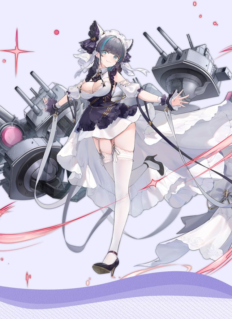 Azur Lane Cheshire Cosplay Lolita Maid Dress Game Anime Suit for Women Halloween Carnival Roleplay Clothing COSFun
