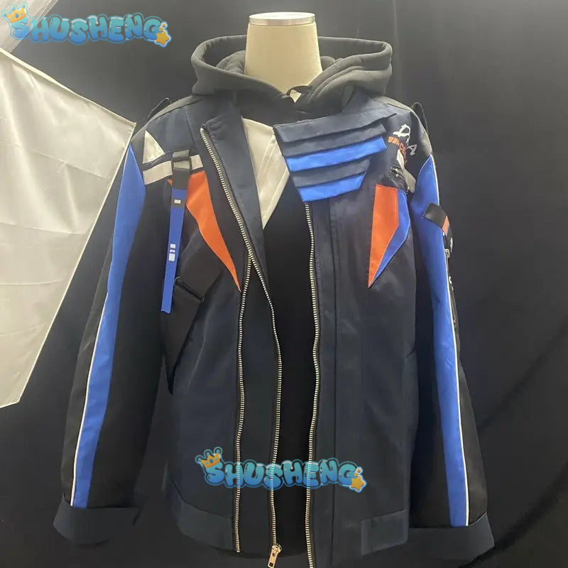 Game:Love And Deepspace Cosplay Caleb Childhood Friend Cos Costume Jacket Daywear Metal Square Necklace