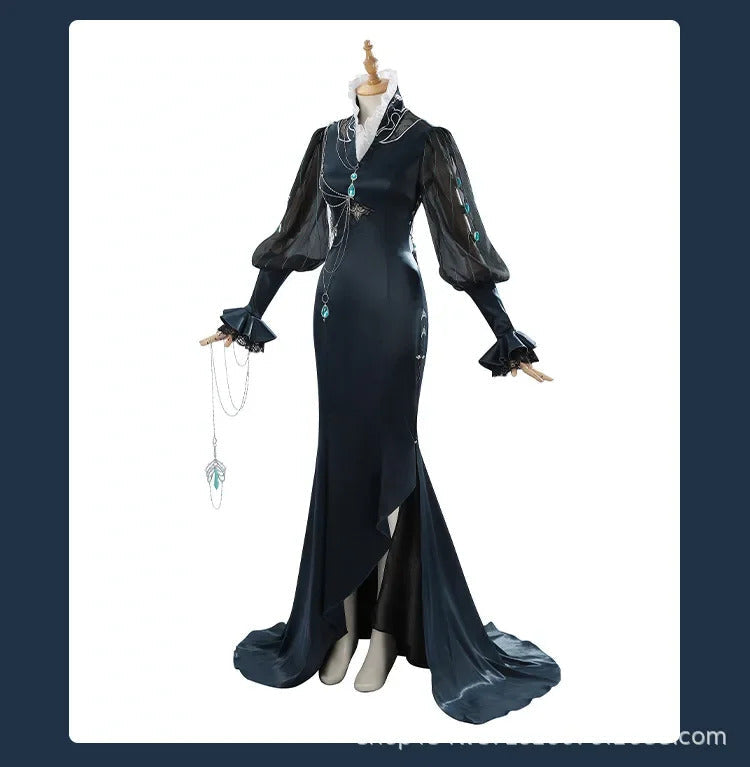 Shusheng-R Game Path to Nowhere MBCC-S-016 Cosplay Jelena Costume Halloween Party Sexy Black Long Dress Accessories Props Women's Uniform