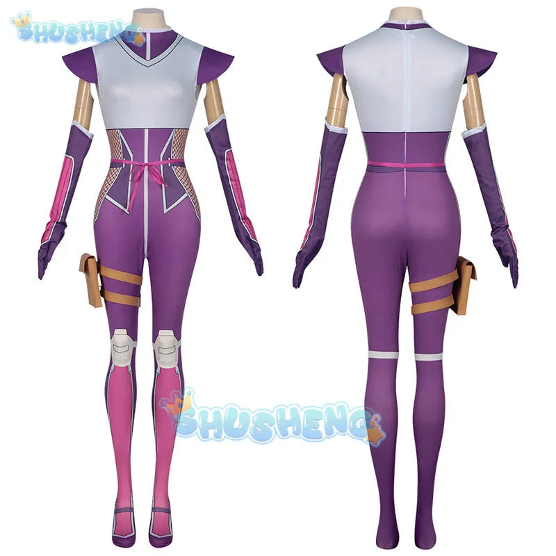 Momochi Ayame Cosplay Costume Jumpsuit Anime I'm Living with An Otaku NEET Kunoichi Headwear Halloween Party Women Girls Props
