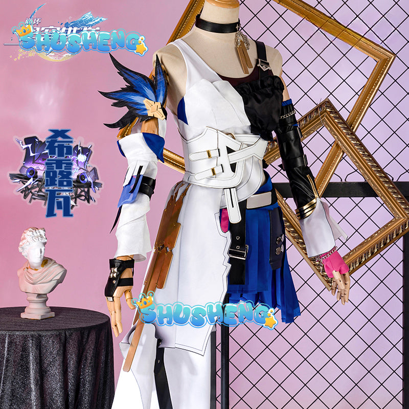 Honkai Star Rail Serval Landau Cosplay CostumeWig Dress Uniform Earrings Mechanic Belobog Jarilo VI Halloween Party Props Women