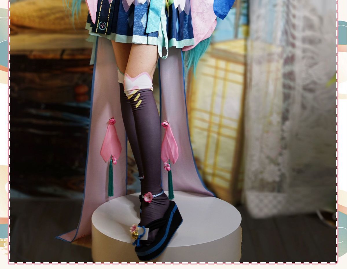 Onmyoji Hatsune Miku Cosplay Costume Wig Shoes Full Set Party Dresses Uniform Suit Halloween Carnival Role Play Suit