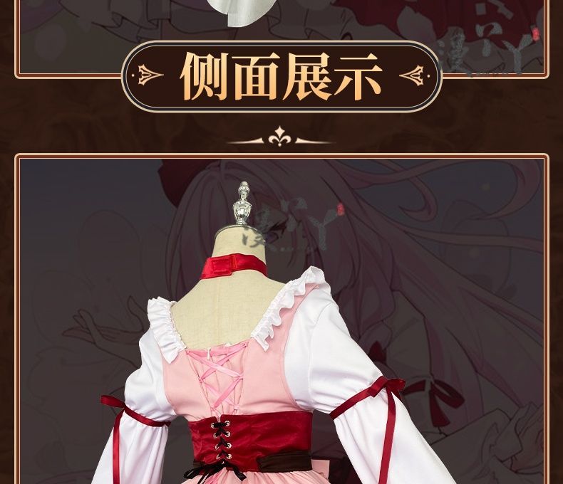 Honkai Impact 3 Cosplay Elysia Blossoming Spring Dress Lolita Cosplay Costume With Bow Game Halloween Costume