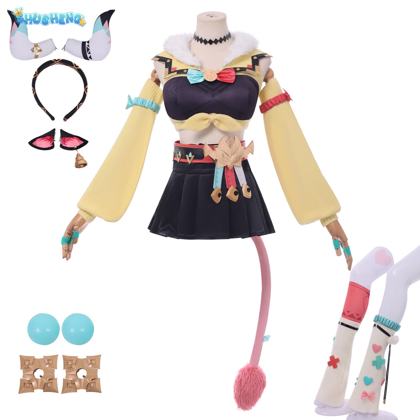Hot Game Genshin Impact Varesa Cosplay Costume Anime Clothes Cute Dress for Women Girls Uniform Wig Shoes Halloween Role Party