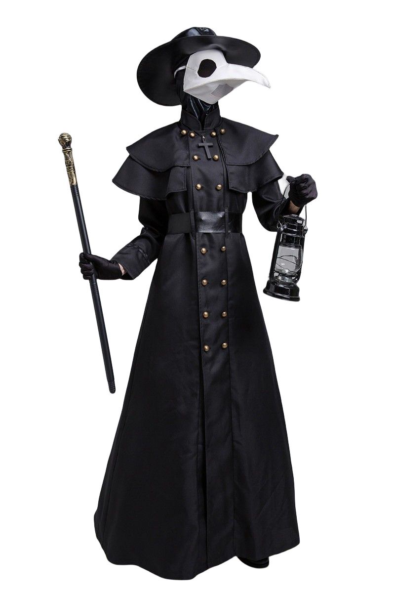 Plague Doctor Cosplay Dress Set Halloween Cosplay Costume Medieval Punk Birdman Masquerade Party Costume Props Female