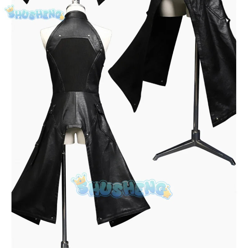 FF7 Sephiroth Cosplay Final Fantasy VII Costume Black Coat and Accessories Halloween Party Handsome Uniform youth Sephiroth Set
