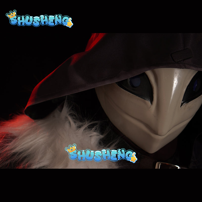 Anime Game Identity V Night Watch Ithaqua Cosplay Costume Hunters Wig Hooded Cloak Cape Uniform Man Halloween Carnival Suit