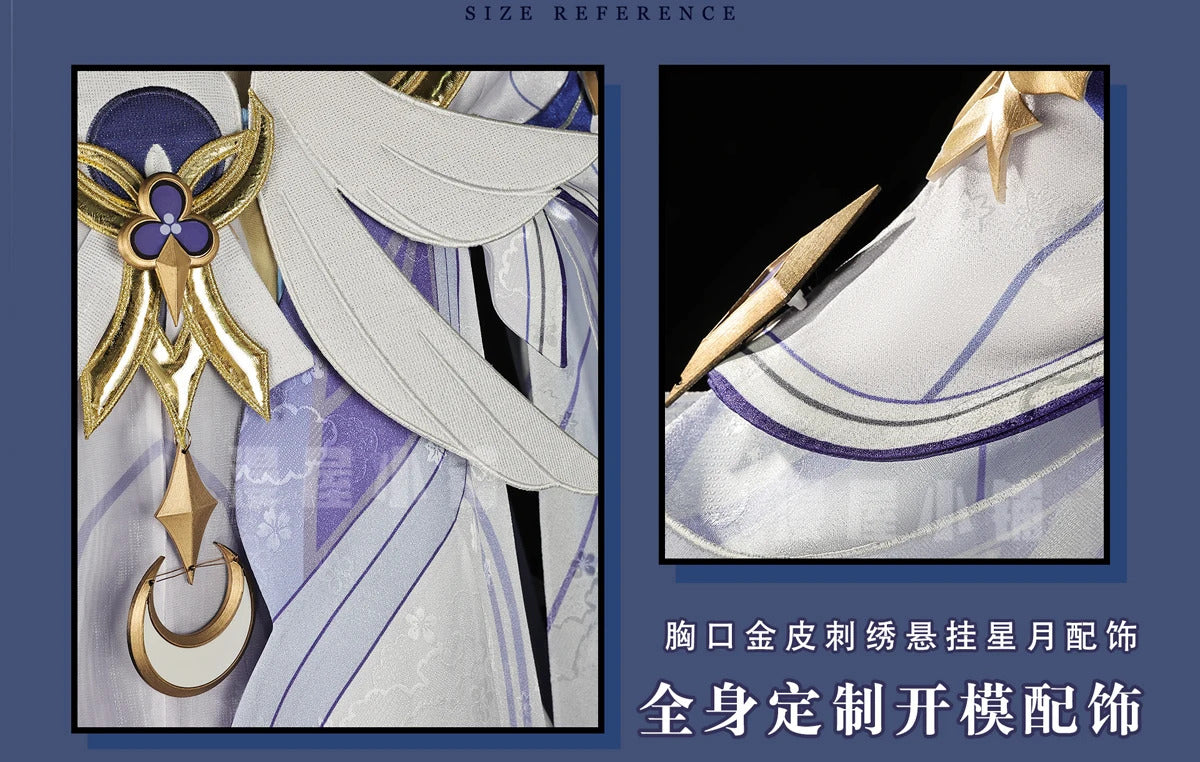 Shusheng-R Genshin Impact Columbina Cosplay Costume Hanfu Dress Halloween Carnival Party Christmas Play Role Clothes Clothing