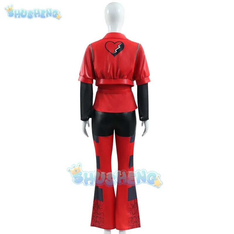2024 Halloween Red Cosplay Costume Descendants Queen Of Hearts' Daughter Uniform Set The Rise Of Princess Full Outfits Shusheng