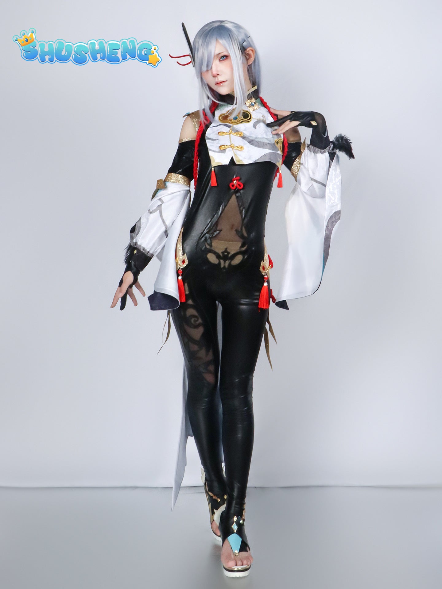 Shenhe Cosplay Costume Shen he Genshin Impact Lantern Rite Anime Halloween Costumes Women Outfit