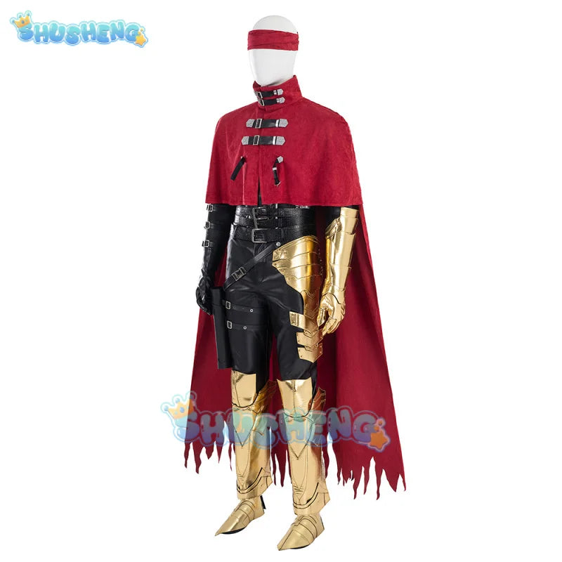 Vincent Valentine Cosplay Costume Adult Men Halloween Game Final Fantasy VII Vincent Red Cloak Outfits Suit