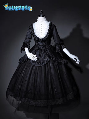 Cosplay Series: Puella Magi Madoka Magica - Madoka Kaname/ Homura Akemi - Mourning Dress doujin Cosplay Costume full set Shushengcos