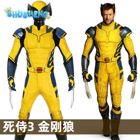 New Movie Wolverine Cosplay Costume Vest Gloves Belt Wolf Steel Claw For Men Custom Made