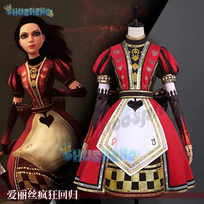 Alice Cosplay Costume Alice: Madness Returns Poker Dress Cos Game Anime Party Uniform Hallowen Play Role Clothes Clothing