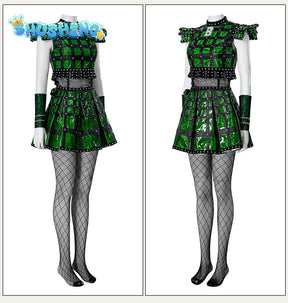 New Six The Musical Queen Anne Boleyn Cosplay Costume Green Outfits Theater Stage Performance Clothing For Women Custom Made