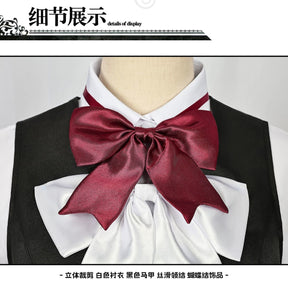 Game Diabolik Lovers Komori Yui Cosplay Costume Wig Fashion Purple Suit Uniform Dress Set for Women Halloween Party Role Play