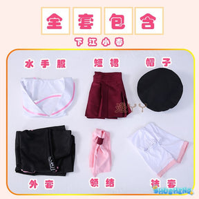 Blue Archive Shimoe Koharu Cosplay Costume Sailor Uniform Suit With Hat Wing Women Girl Halloween Party Outfit Headwear