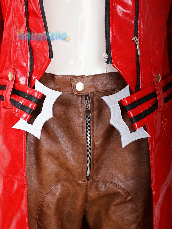 Dante Man Cosplay Costume Devil Cos May Cry 3 Leather jacket pants accessories cool and handsome Halloween party custom uniform