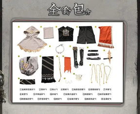 Shusheng-R Identity Ⅴ Mercenary Naib Subedar Cosplay Costume Uniform Halloween Carnival Party Christmas Play Role Clothes Clothing
