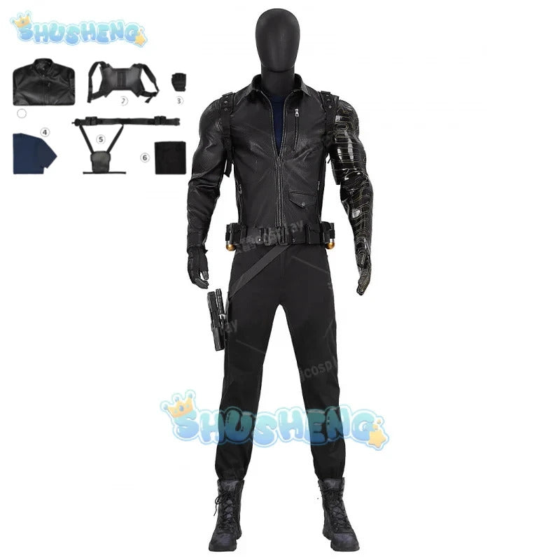 Thunderbolts Winter Soldier Cosplay Costume Uniform Halloween Carnival Party Christmas Play Role Clothes Clothing