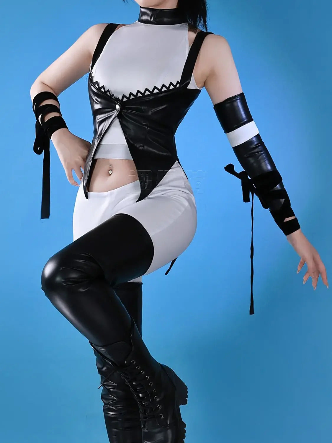 Blake Belladonna Anime RWBY Cosplay Costume Black sexy leather jumpsuit prop accessory set Halloween party women's uniform