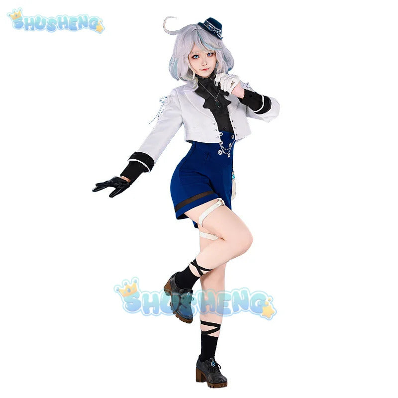 Shusheng Furina Cosplay Game Genshin Impact Costume Concert Sweet Elegant Singing Suit Women Halloween Party Role Play Clothing