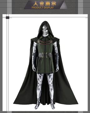 Doctor Doom Cosplay Costume Doom Vest Jumpsuit Helmet Outfit Halloween Carnival Party Christmas Play Role Clothes Clothing