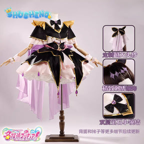 Anime Cosplay Series: Meitantei Pretty Cure!Moria Luluka，Black Q/Cure Arcana Shadow Cosplay Sweet Costume full set Shushengcos