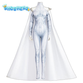 New What If Cosplay Hel Hela Cosplay Costume White Jumpsuit Cloak To Choose Custom Made