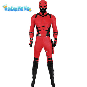 New Daredeviling Cosplay Born Again Cosplay Costume Jumpsuit Helmet Gloves Leggings For Game Party Custom Made