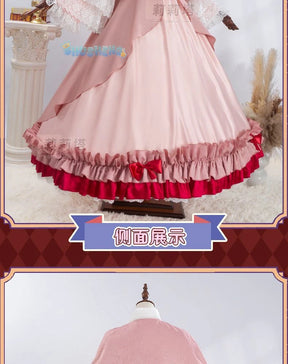 Victoric de Blois Cosplay costume Wig Anise Gosick Pink Dress Maid Lola Uniform Cloak hairpin Halloween Party Girls Women