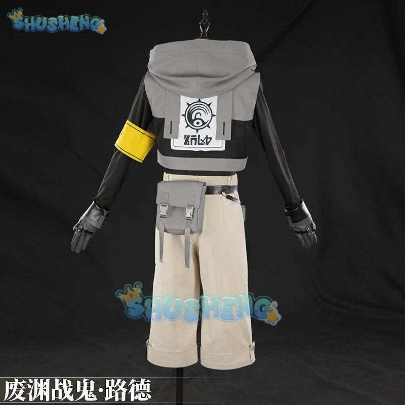 Anime Gachiakuta Rudo Surebrec Cosplay Costume Uniform Hoodie Gloves Akuta Cleaners Halloween Party Women Men Carnival