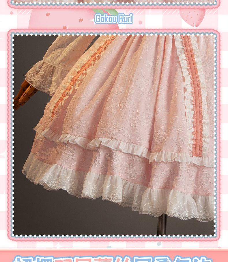 Gokou Ruri Cosplay Girls Dress for Halloween Christmas Festival Party Sweet Dress Women's Role Playing Princess Bow Dress