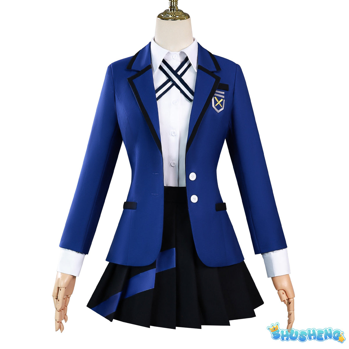 Nyaan Cosplay Anime Gundan Cosplay Costume Nyaan JK School Uniform Dress Wig Suit Halloween Cos Outfit for Girl Woman