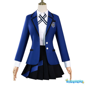 Nyaan Cosplay Anime Gundan Cosplay Costume Nyaan JK School Uniform Dress Wig Suit Halloween Cos Outfit for Girl Woman