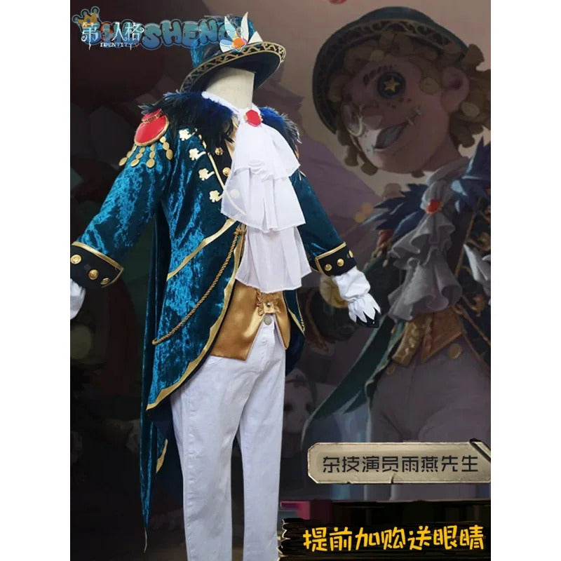Identity V Mr Swifts acrobat cosplay costume winter warm velvet cotton set gorgeous elegant hat bag prop woman man party uniform