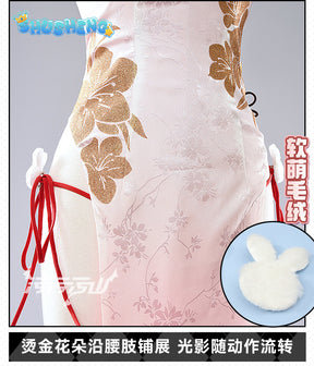 Game Cosplay Series: Azur Lane Laffey Cosplay OC cheongsam sexy Costume Full Set with Rabbit Ears Props Shushengcos