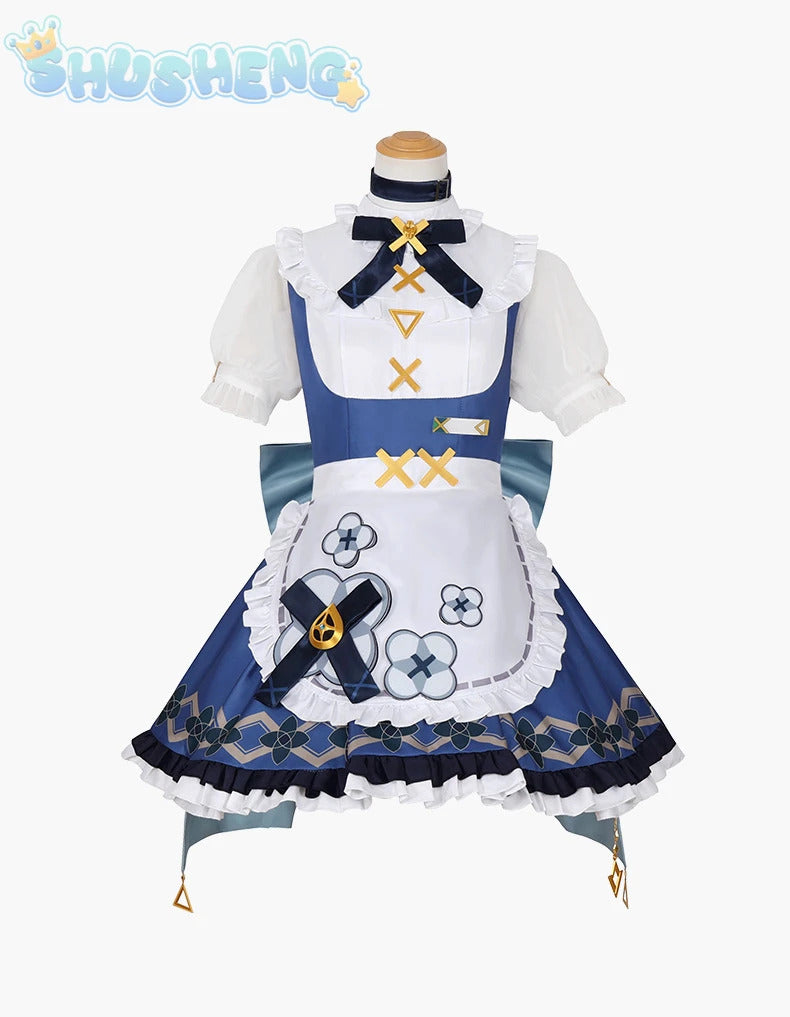 Game Genshin Impact Faruzan Cosplay New Sweet Maid Dress Party Carnival Lolita Uniform Large bow tie Accessory girl Faruzan Set
